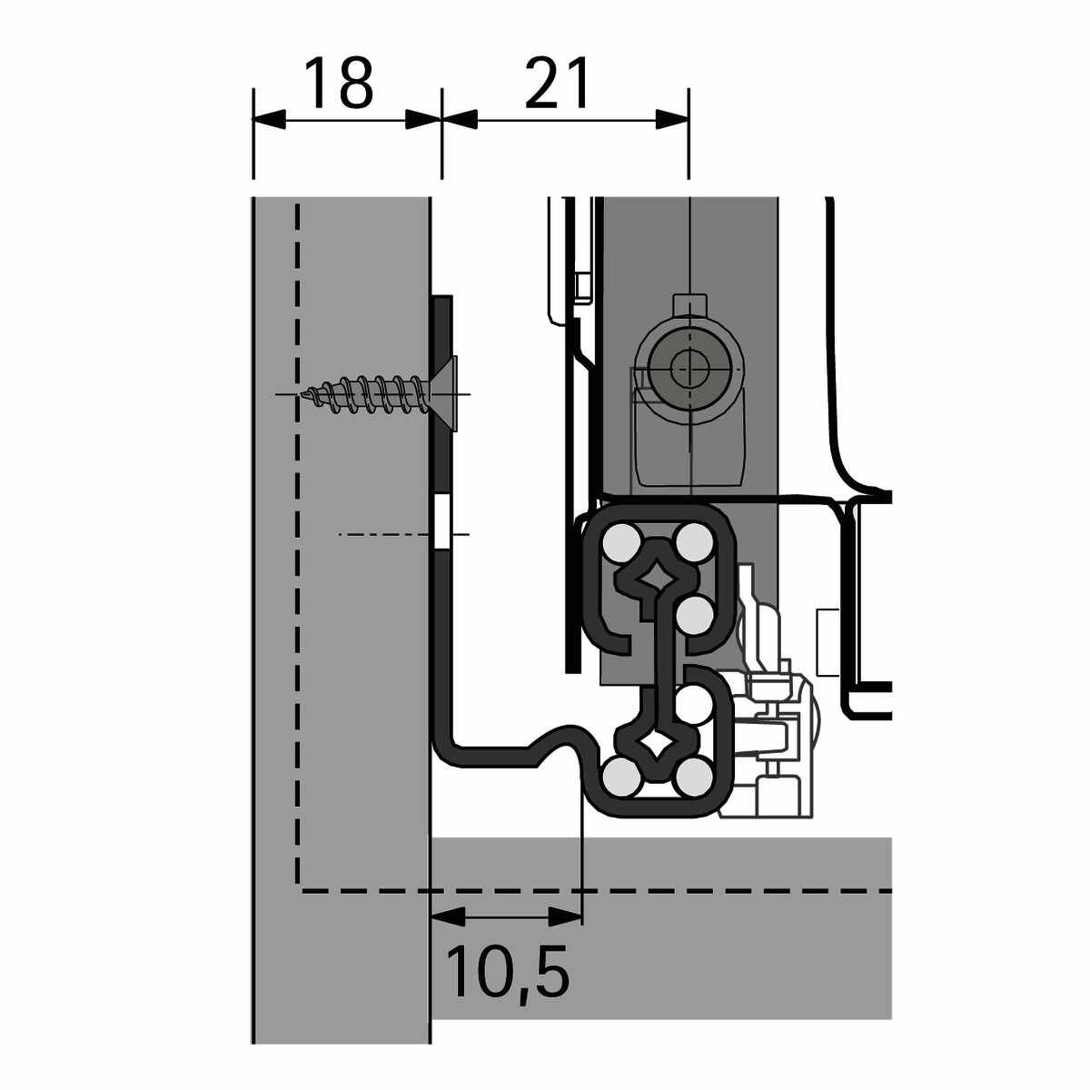 Quadro V6+ Push to open, 520, EB 10,5, links