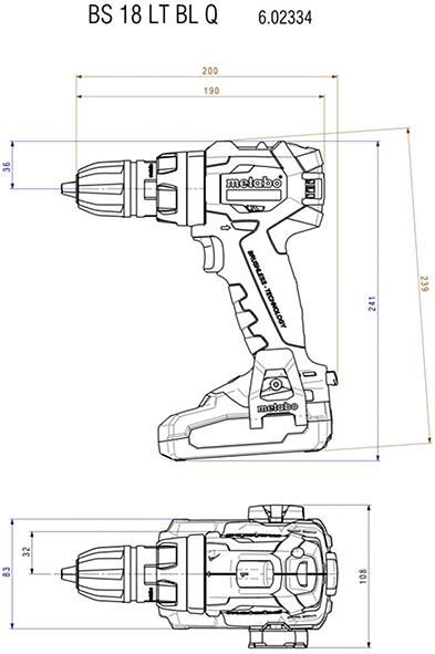 Akku-Bohrschrauber solo BS 18 LT BL Q Metabo ohne Akku ohne Ladegerät metaBOX