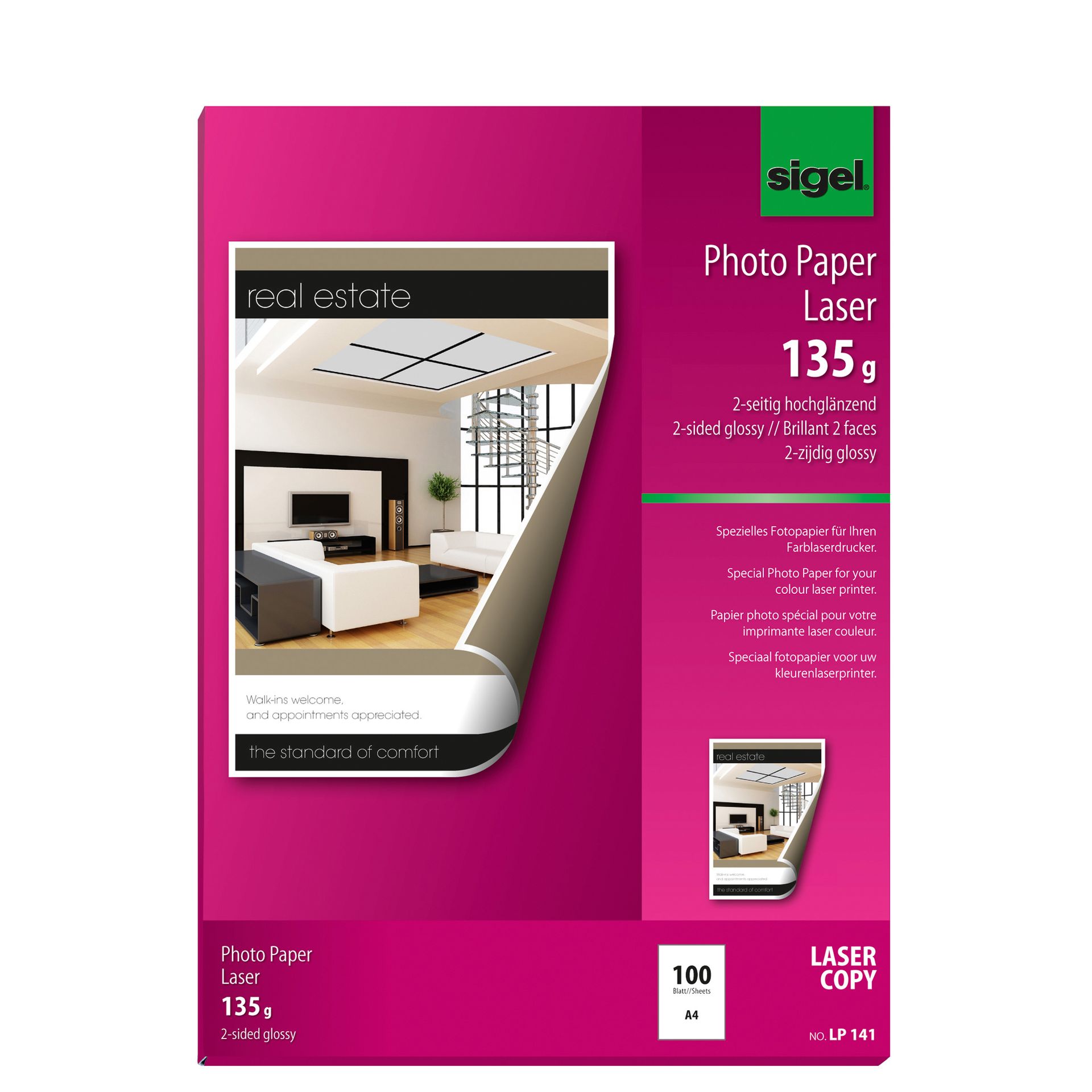 Fotopapier DIN A4 135g hochweiß 100 Bl./Pack.