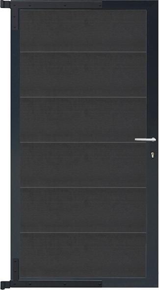 ELZE-Tor-Komplettset 90 x 173 cm, Rahmen anthrazit Füllung anthrazit