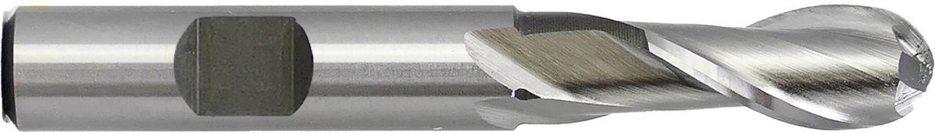 HSS-Radiusfräser Ø 10,00 mm, lang, 2Z