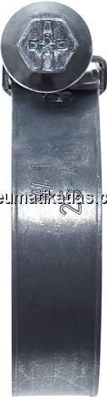 12mm Schlauchschelle 16 - 27mm, Stahl verzinkt (W1) (NORMA)