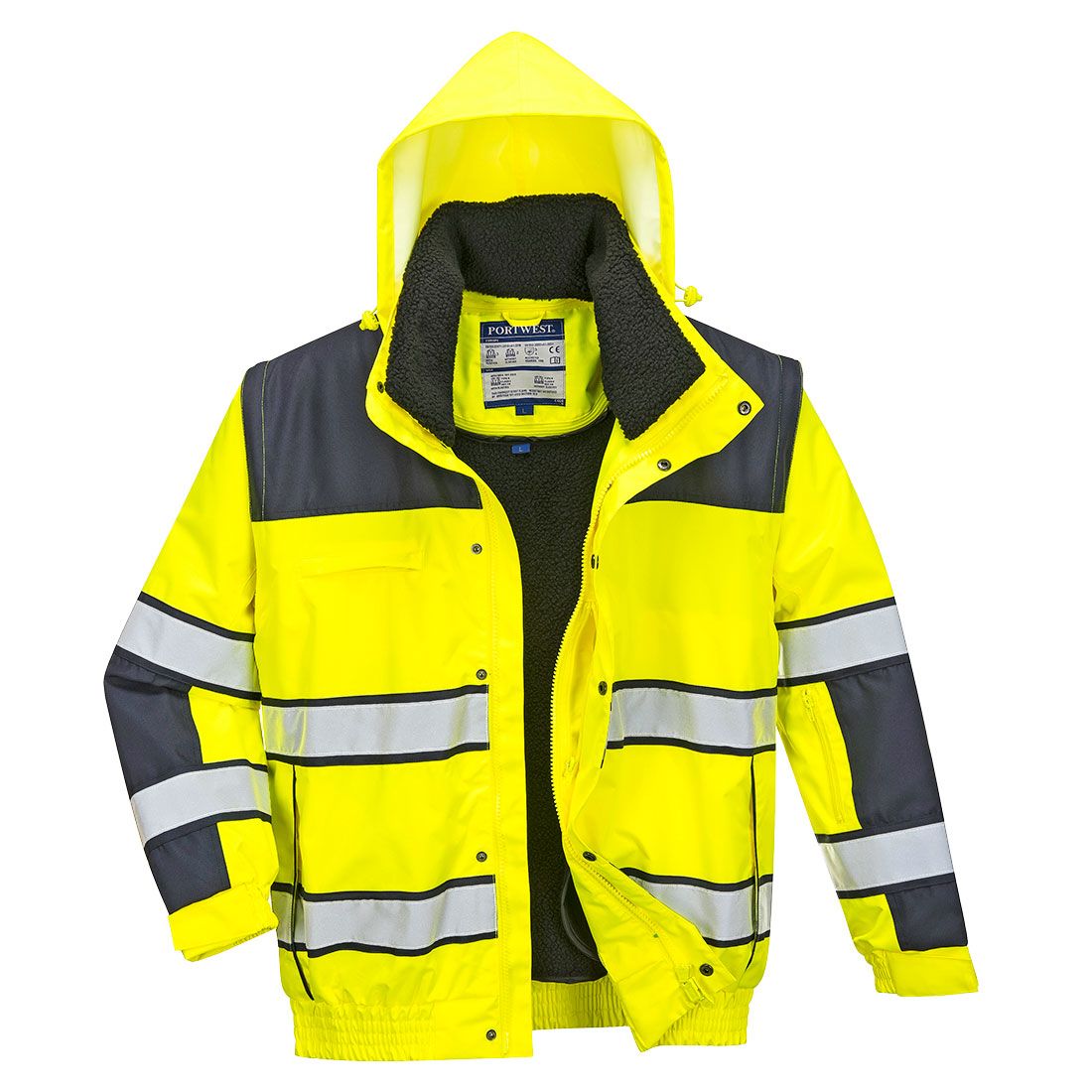 Portwest C466 Warnschutz-Winterjacke, Gelb/Blau, Gr. 3XL