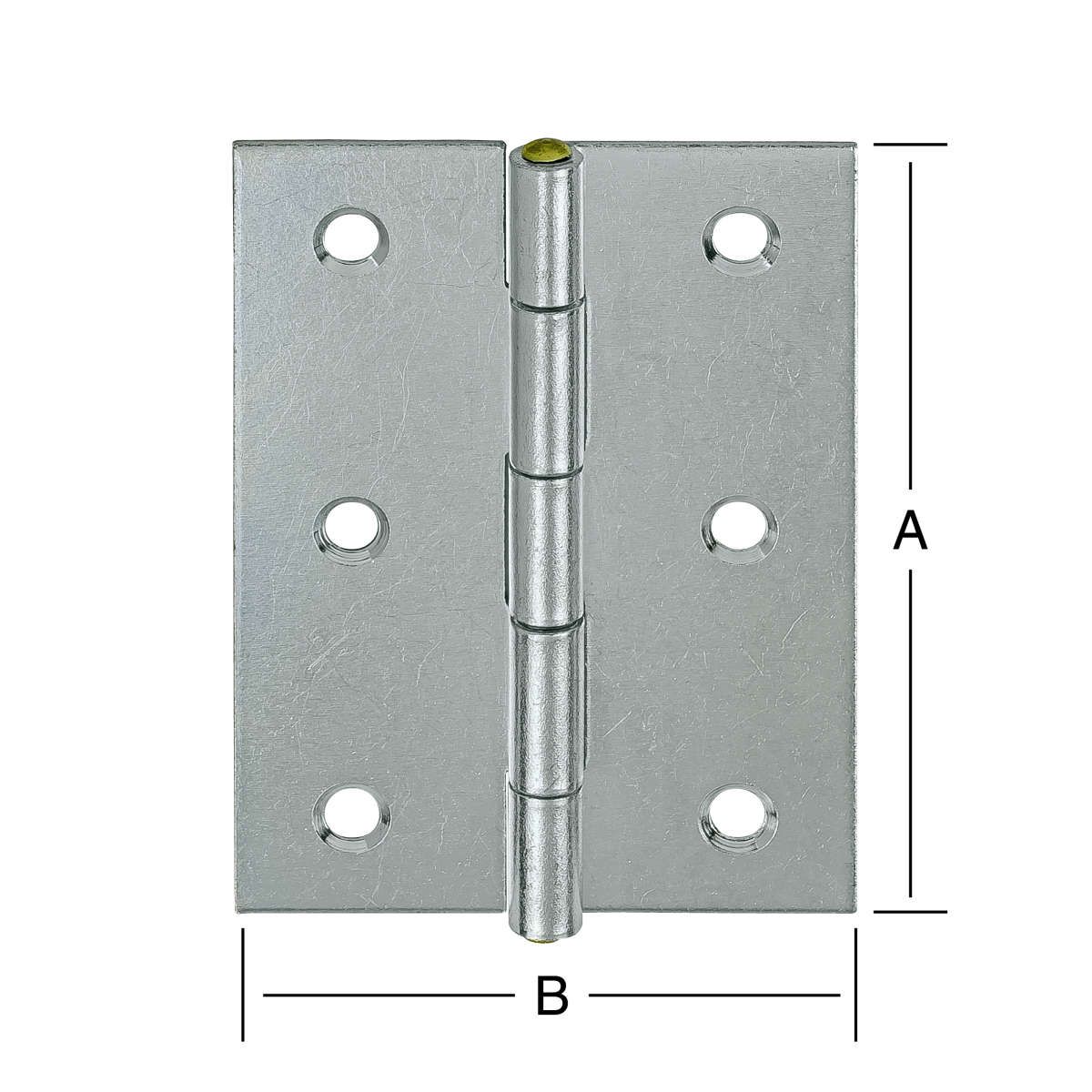 DIN-Scharnier halbbreit100 x 72 verzinkt
