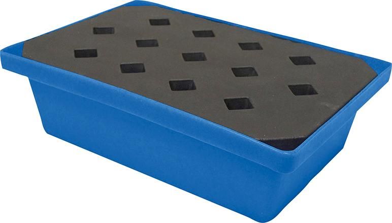 PE-Auffangwanne mit Rost für Kleingebinde 59,5x39,5x17cm, 22 Liter