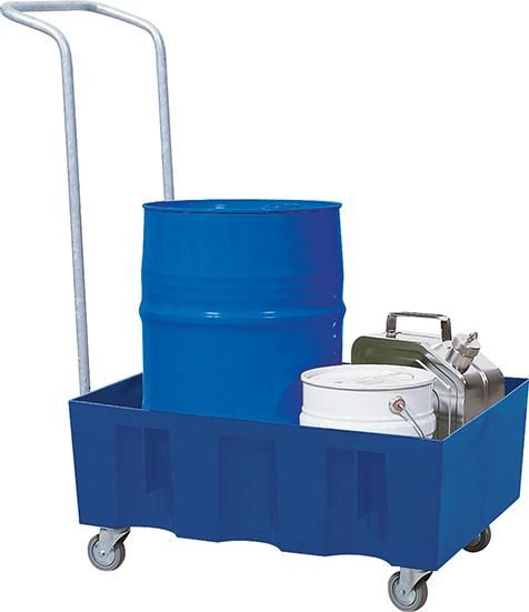 Auffangwanne PE 60 l m. Rollen u. Bügel ASECOS