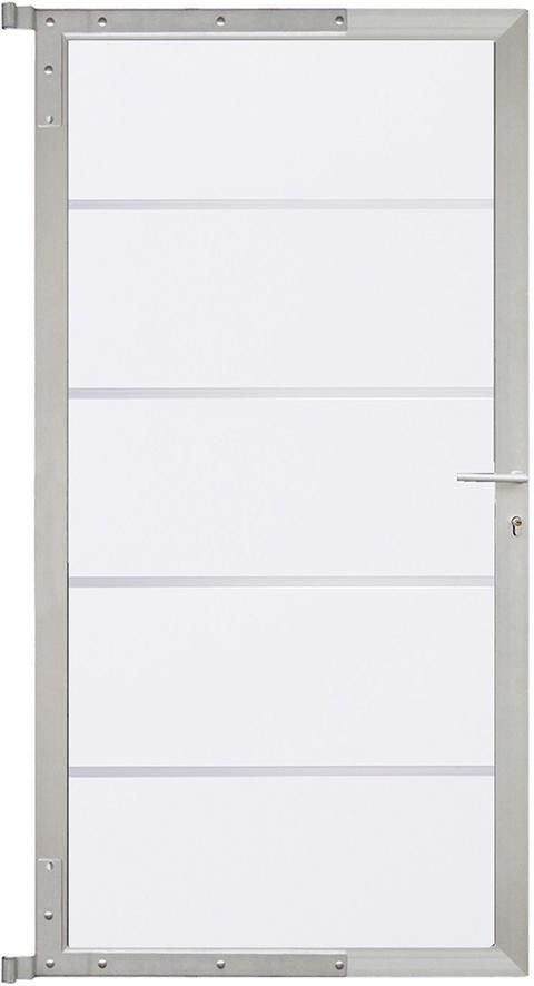 FARÖ-Tor-Komplettset 90 x 173 cm, weiß/silber