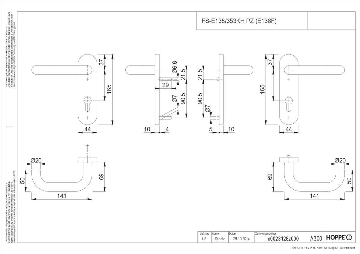 Hoppe/Fh-Drückergrt.138F/353K/Er