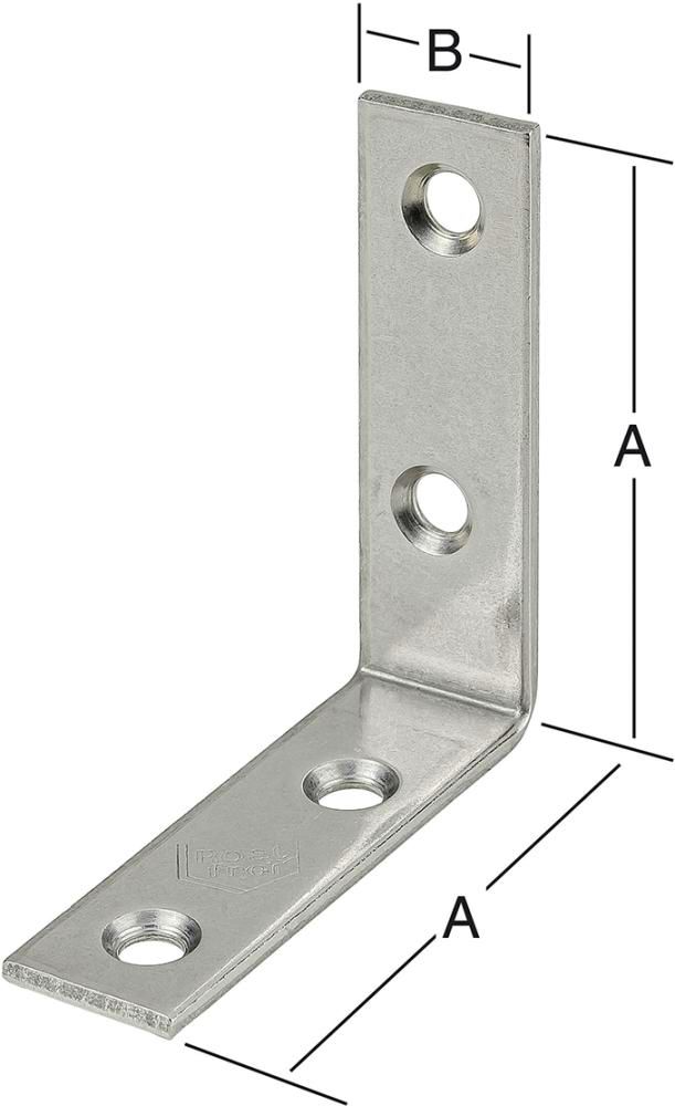 Stuhlwinkel 25x25x2mm blau verzinkt VORMANN