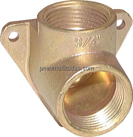 Wanddose 2 x G 3/8" (IG), Messing