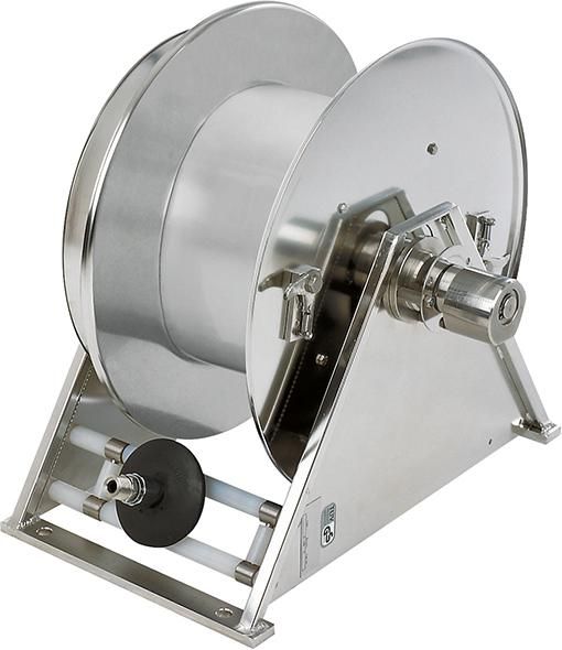 Schlauchaufroller Edelstahl o. Schlauch für 10m Schlauch DN 13mm Druckluft/Öl/Wasser