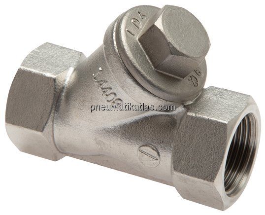 Schrägsitz-Rückschlagventil, G 2", PN 40, Edelstahl