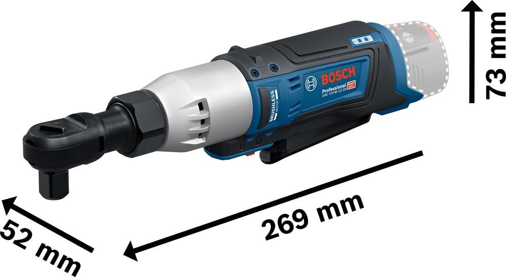 Akku-Ratsche GRC 12V-60 1/2 SN ohne Akku ohne Ladegerät Karton