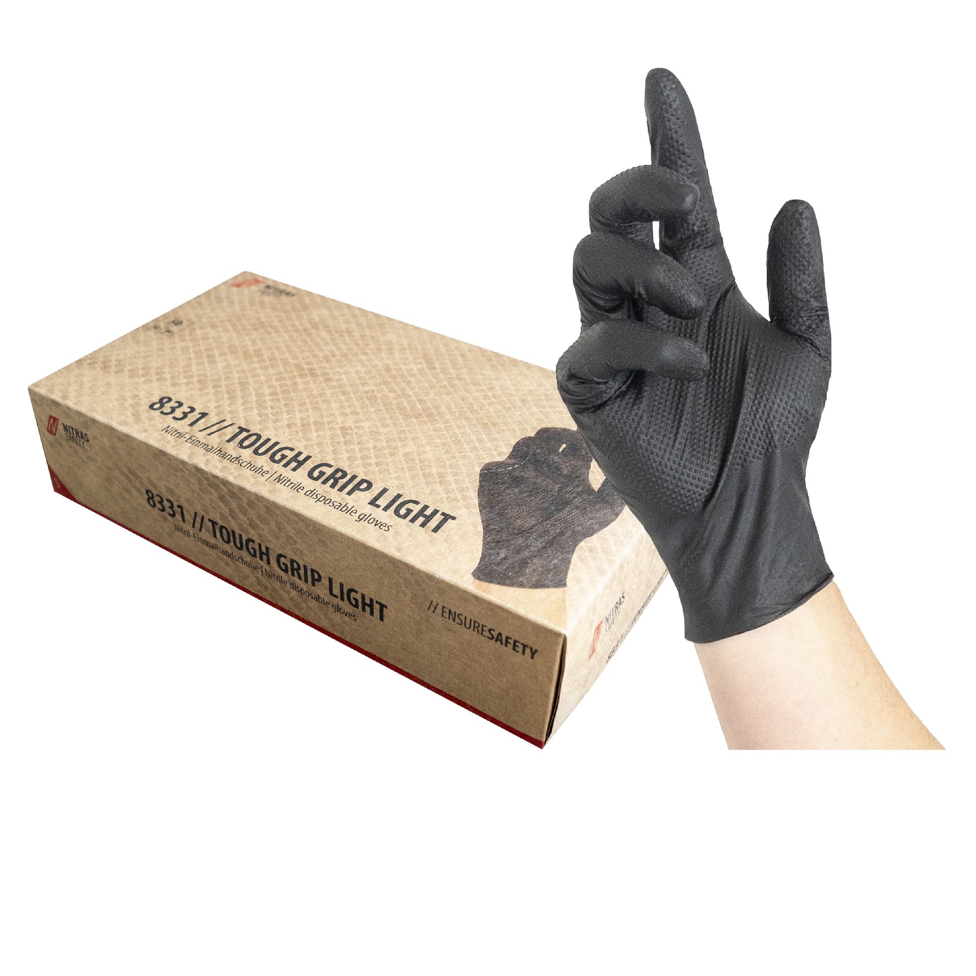 NITRAS TOUGH GRIP LIGHT, Einmalhandschuhe 8331