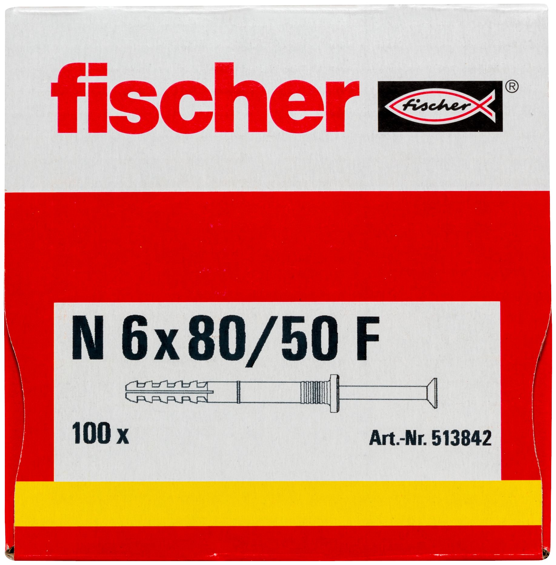 Fischer Nageldübel N 6x80 50 F (100)
