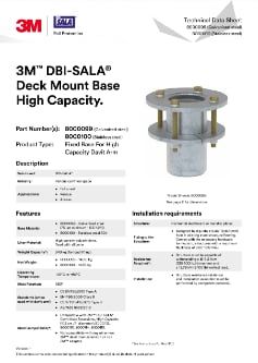 3M™ DBI-SALA® Hohldeck-Basis für beengte Räume, hohe Kapazität, verzinkt, 8000099