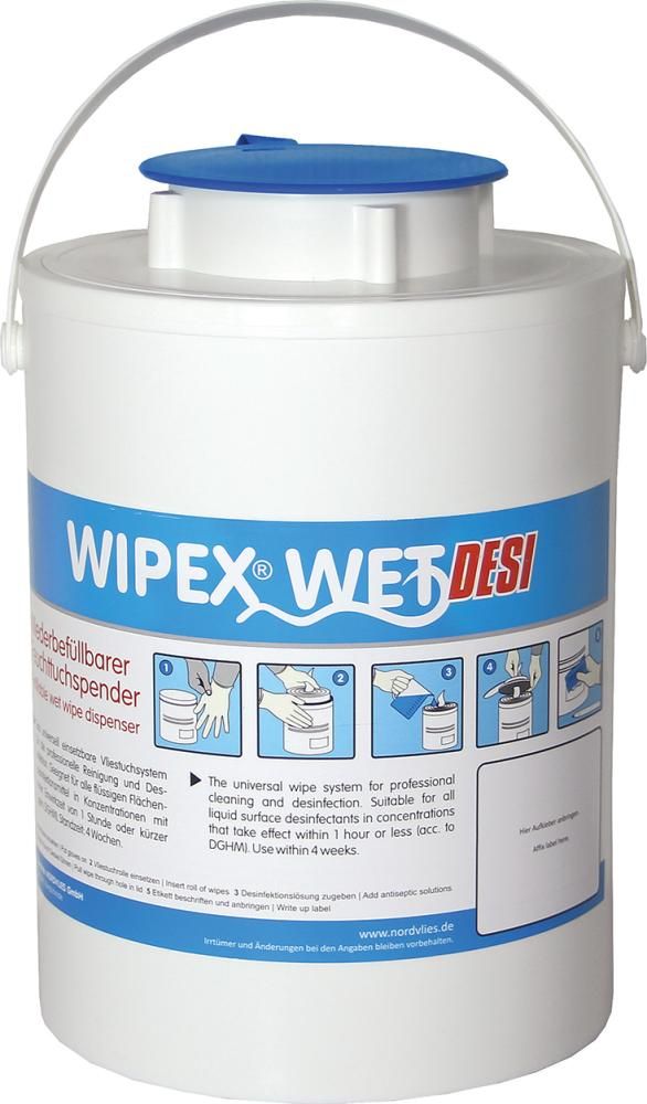 WIPEX-WET Feuchttuch- spender, blau Kunststoff