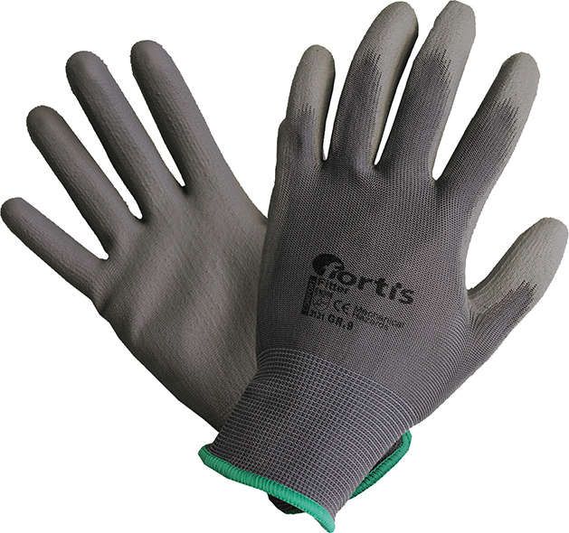Handschuh Fitter, PU/Nylon,grau, Gr.9 FORTIS