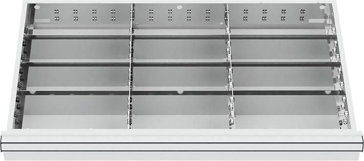 Schubladeneinteilung Metalleinteilung BLH 75 mm Innenmaß 800x450 mm