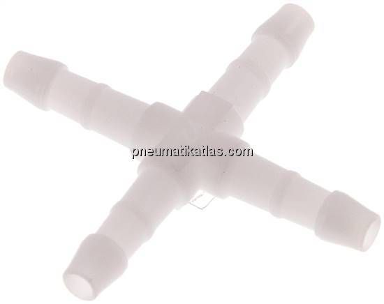 Kreuz-Schlauchverbinder 4mm, POM