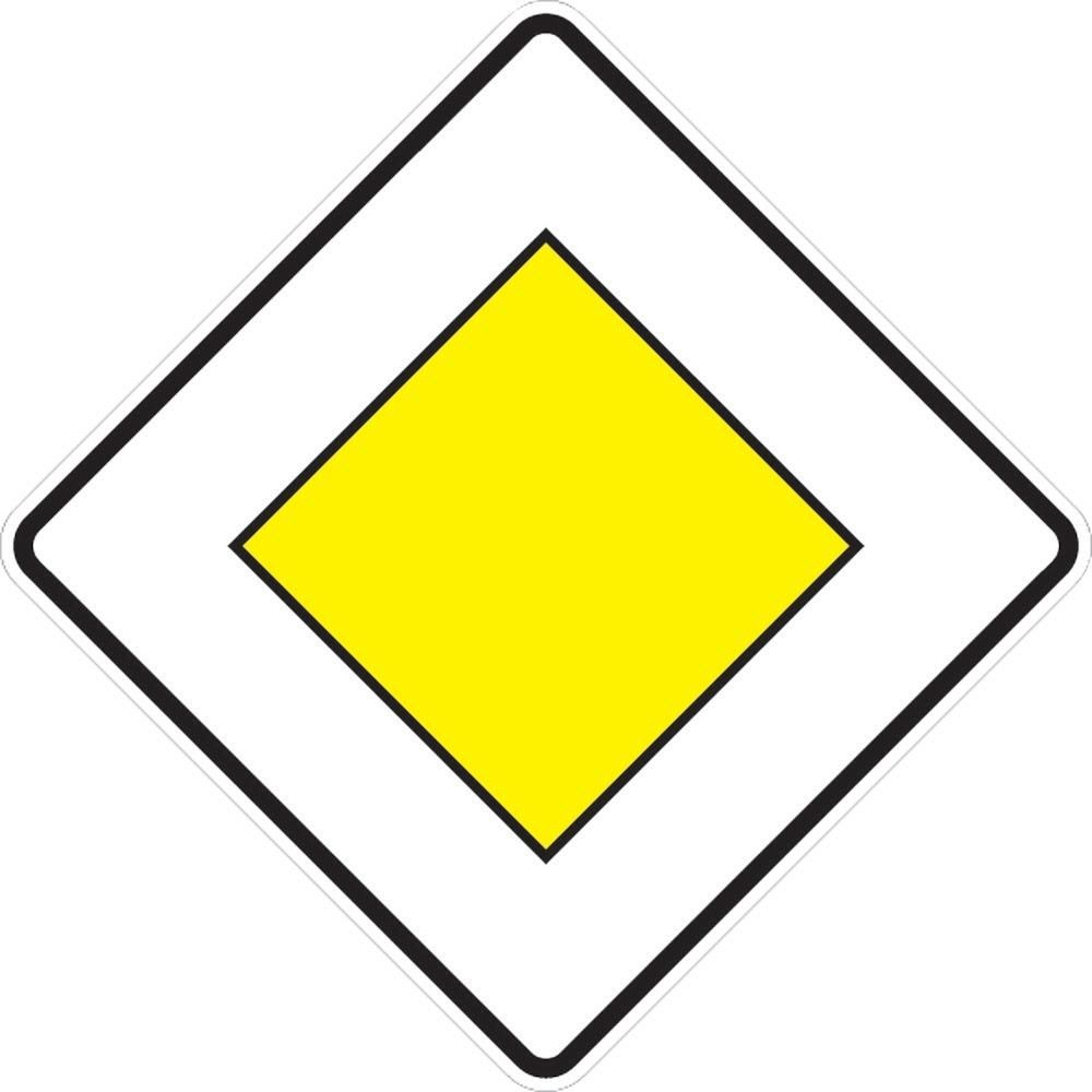 VKZ.306, 600x600mm Vorfahrtstraße RAL-Gütezeichen Folie RA1