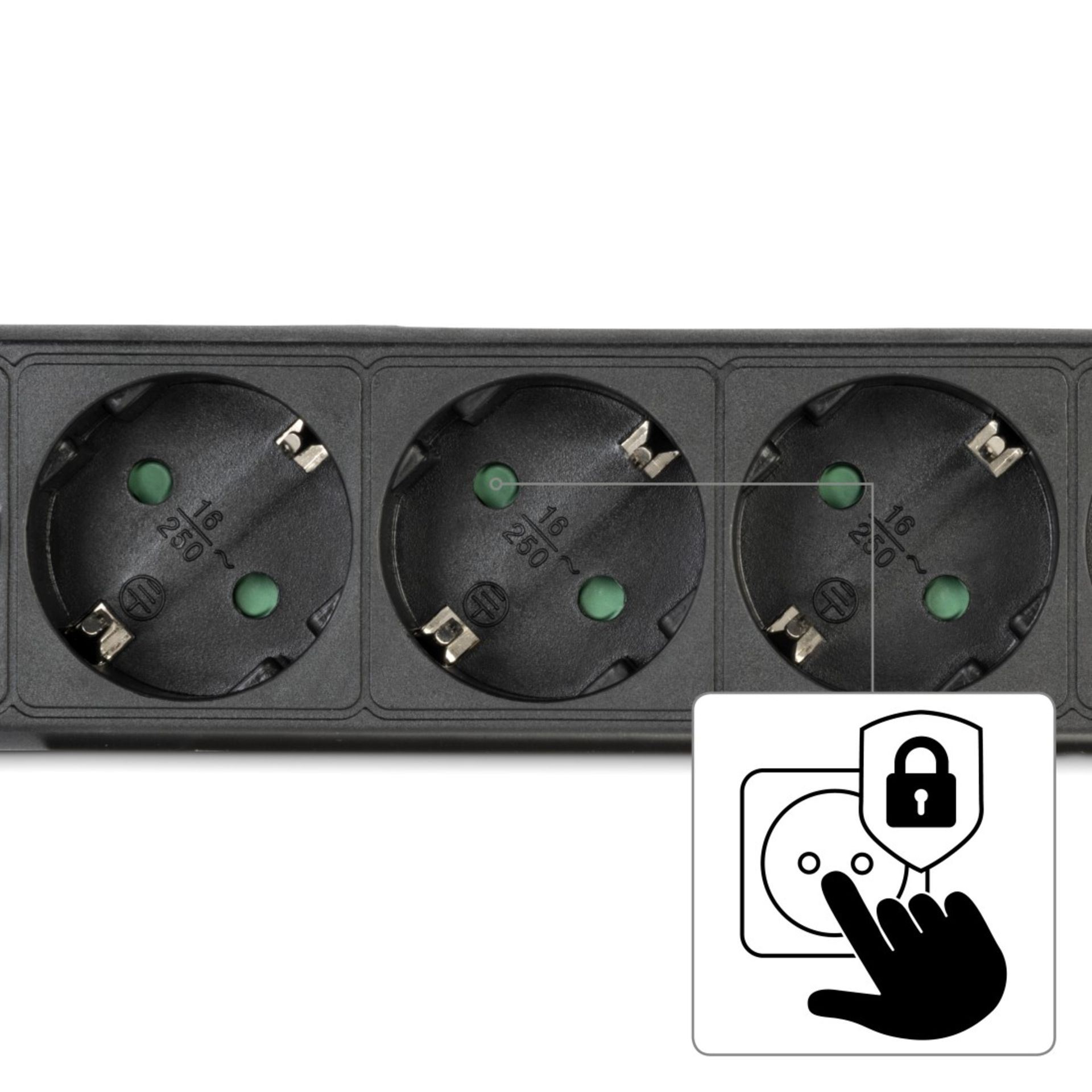 Steckdosenleiste 6fach 1,4m sw