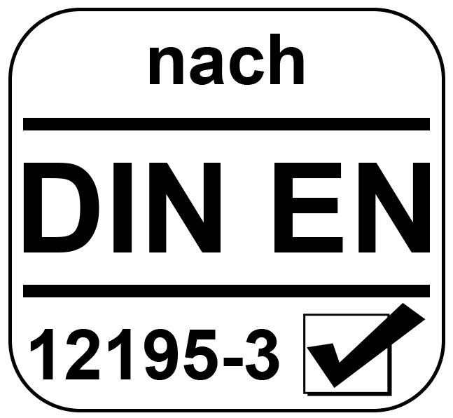 McBULL® 1-teilige-Zurrkette, GK8, schwarz, 6 mm, 1 Meter