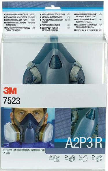 Maskenset 7523L incl. Maske 7503, Filter A2P3 3M