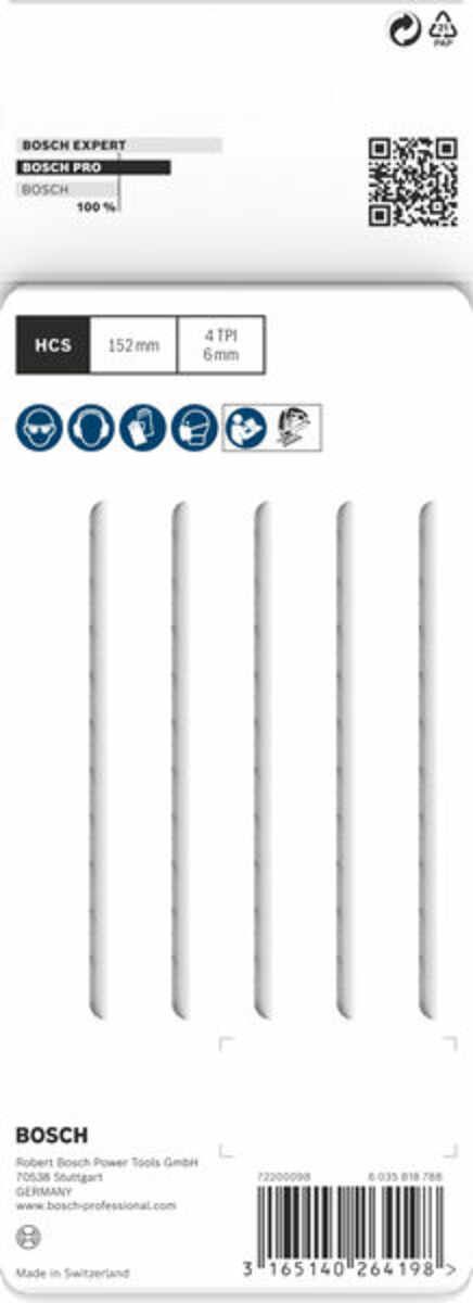 PRO Wood precise T344DP Stichsägeblatt, 152 mm, 5-tlg.