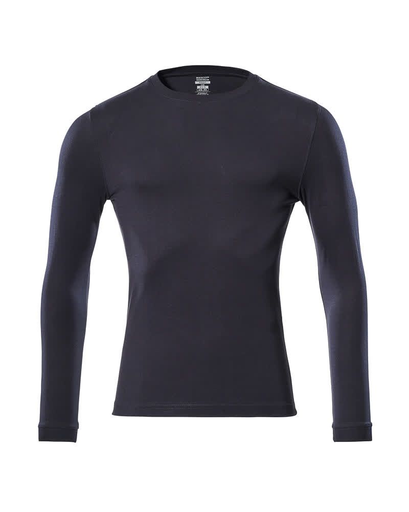 T-Shirt, Langarm Schwarzblau, 2XL