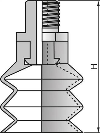 Balgsauger, 2,5-fach, 9,0x2mm, NBR (55A, schwarz)