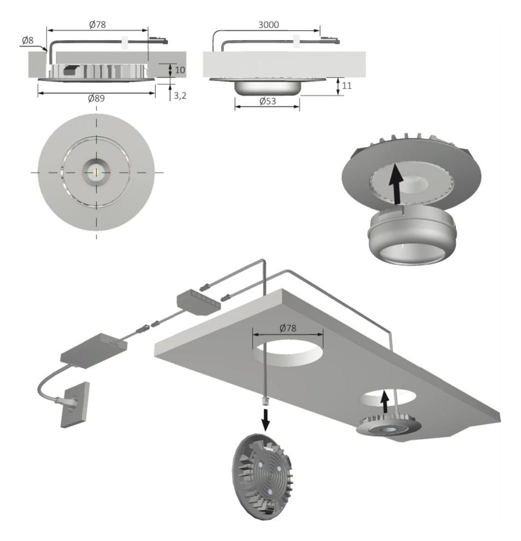 FORMAT LED-Einzelleuchte "SuperSpotEco" Neutralw.