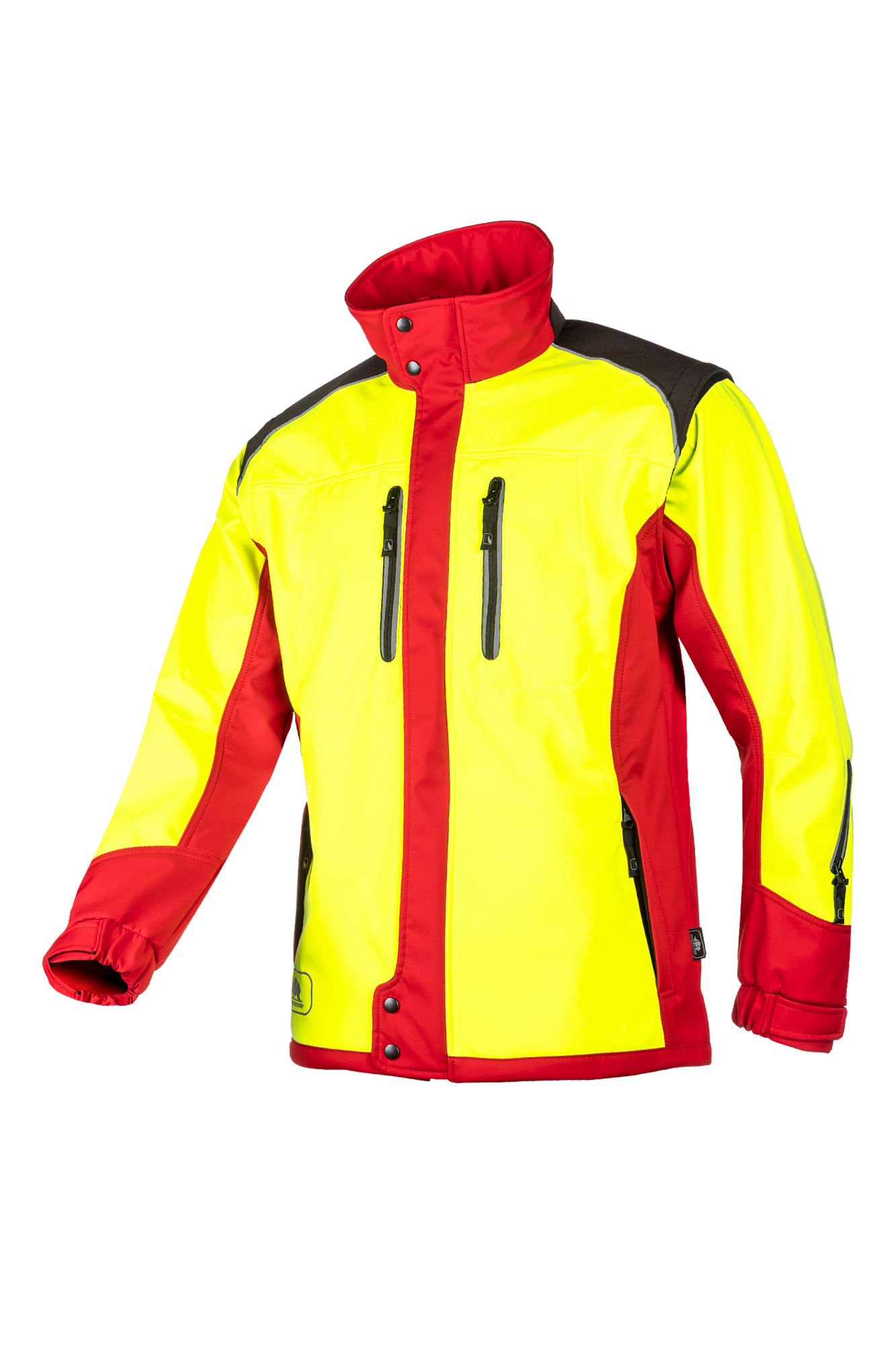 SIP Softshell-Jacke Fuyu leuchtgelb/rot - Gr. S