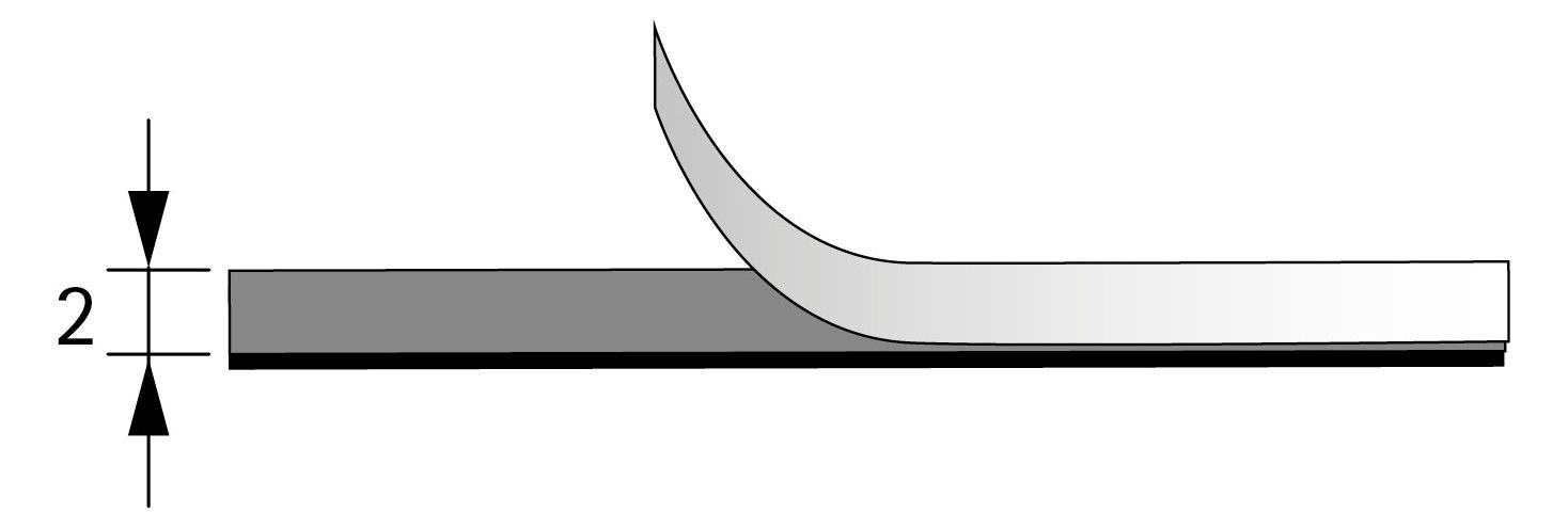 HETTICH CADRO Dichtung selbstklebend 2mm L 50m
