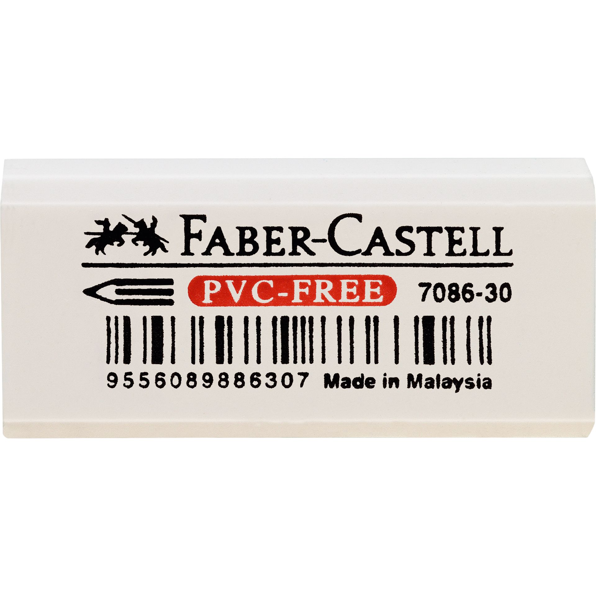 Radierer 7086-30 18x12x41mm Kunststoff weiß