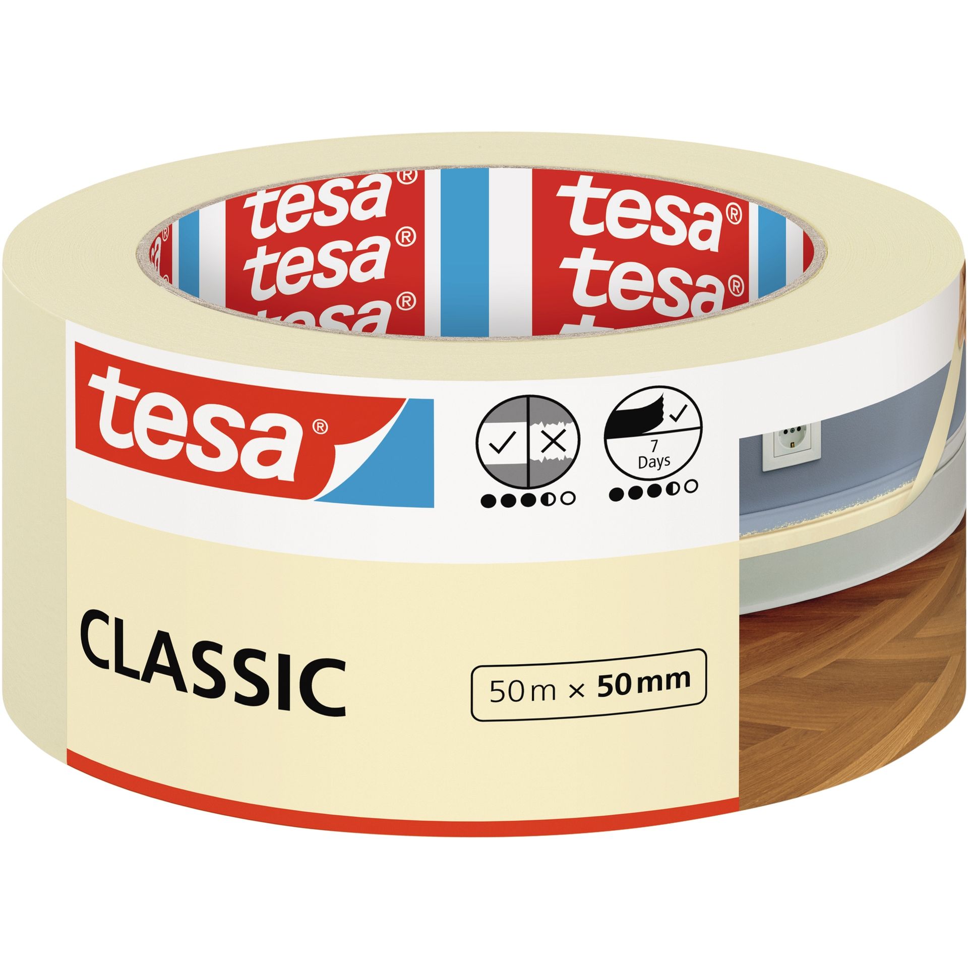 Kreppband Classic 50mmx50m beige