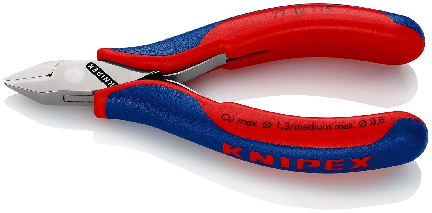 KNIPEX Elektronik-Seitenschneider mit durchgestecktem