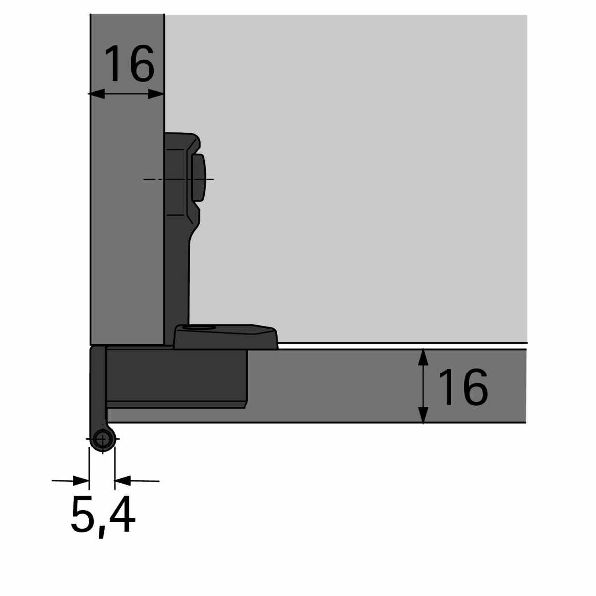 Grundscharnier Selekta Pro 2000, 270 °, Auflage 1