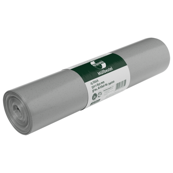Abfallsäcke 35l, 550x650mm Typ 60 grau (40µ)  - (25 Stück/Rolle -  10RL/Kt)