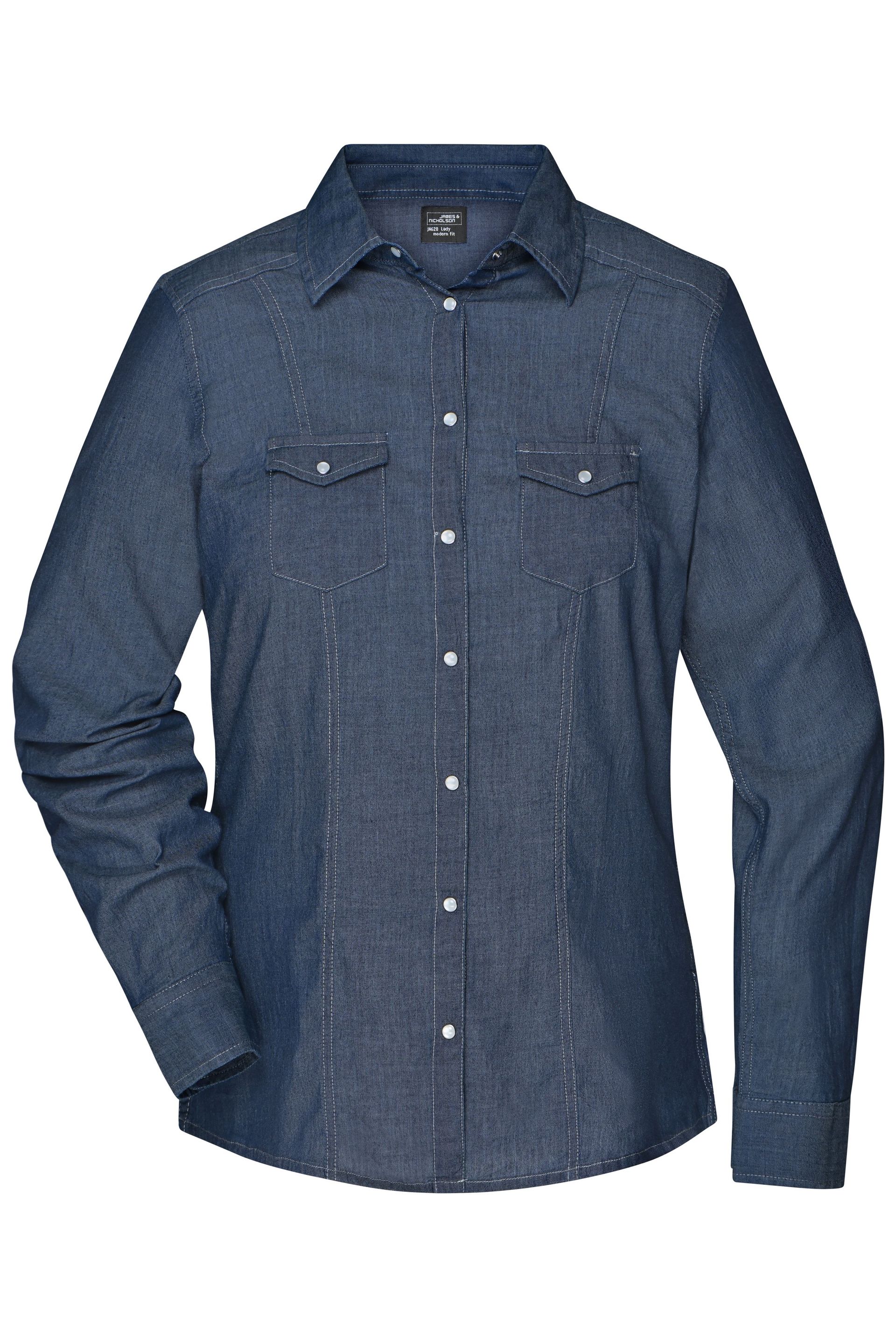 James & Nicholson JN628 Damen-Hemd, Blau (dden), Gr. 2XL
