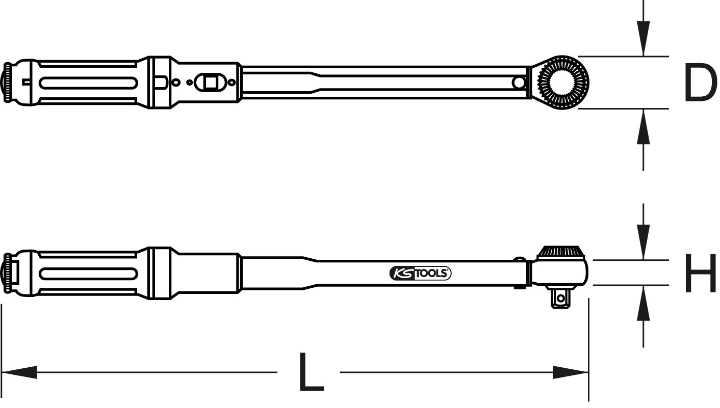 KS Tools 1" ERGOTORQUE®precision Ratschen-