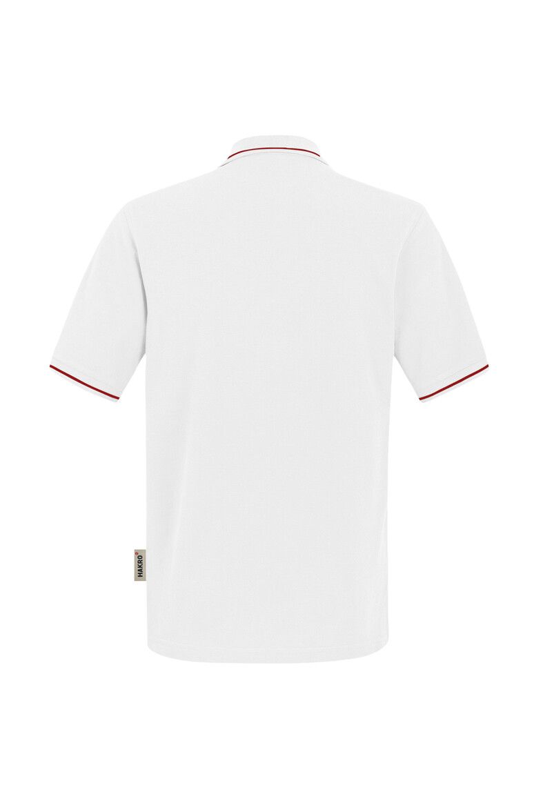 HAKRO Poloshirt Casual weiß/rot, XS