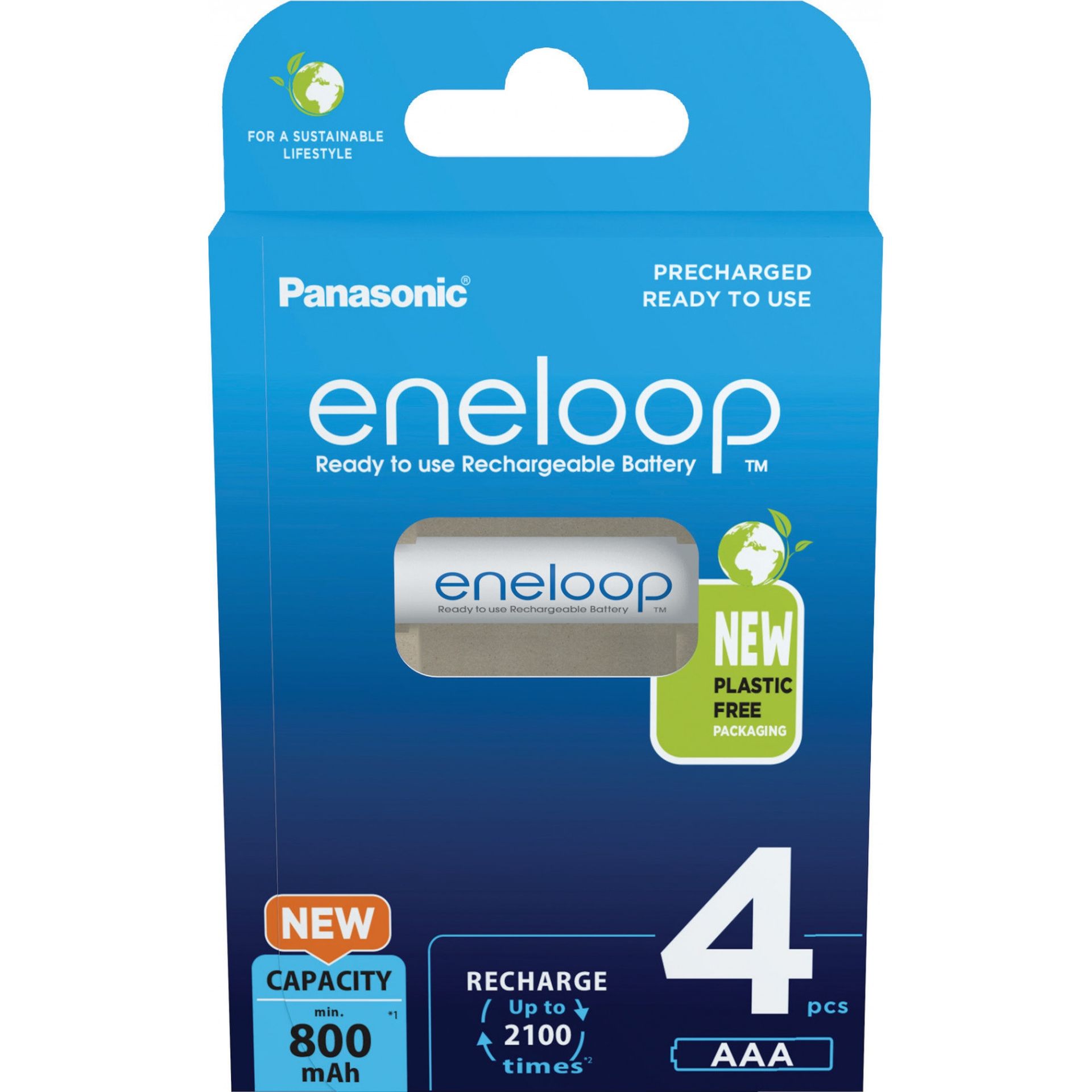 Akku eneloop AAA HR03 1,2V/800mAh 4 St./Pack.