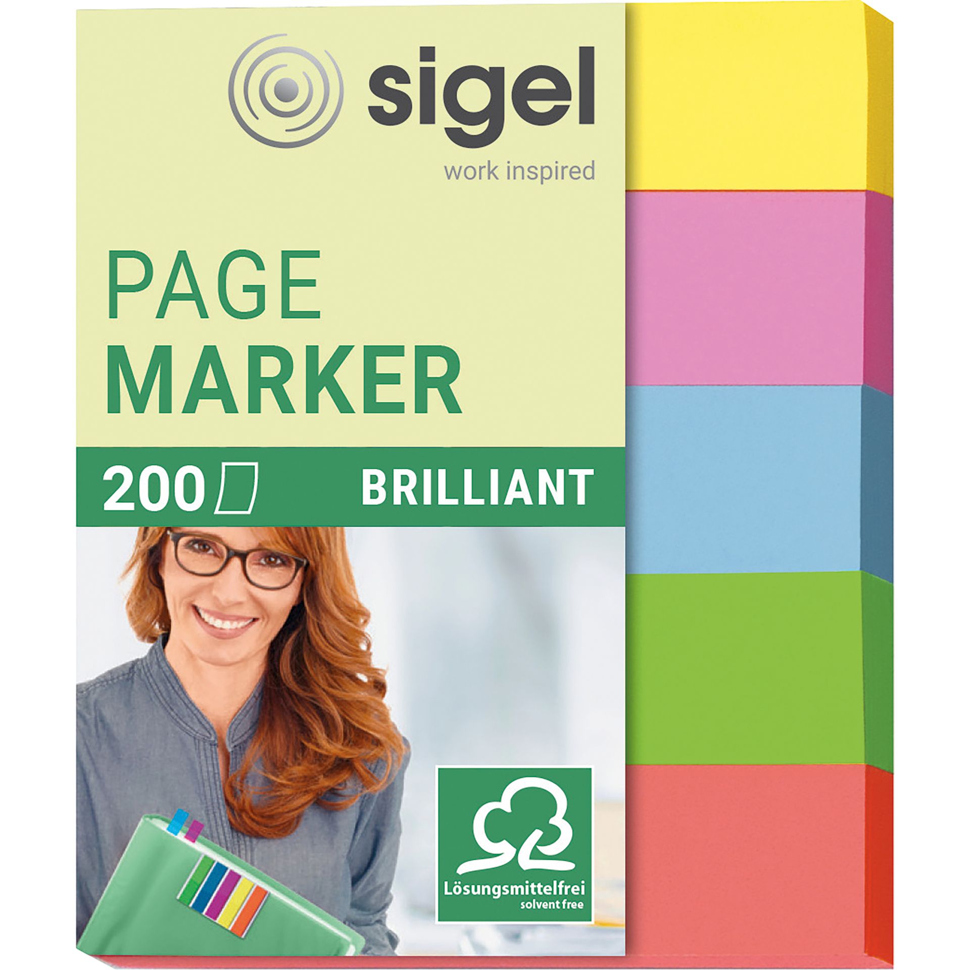 Haftmarker Brillant 12x50mm farbig sortiert 5 St./Pack.