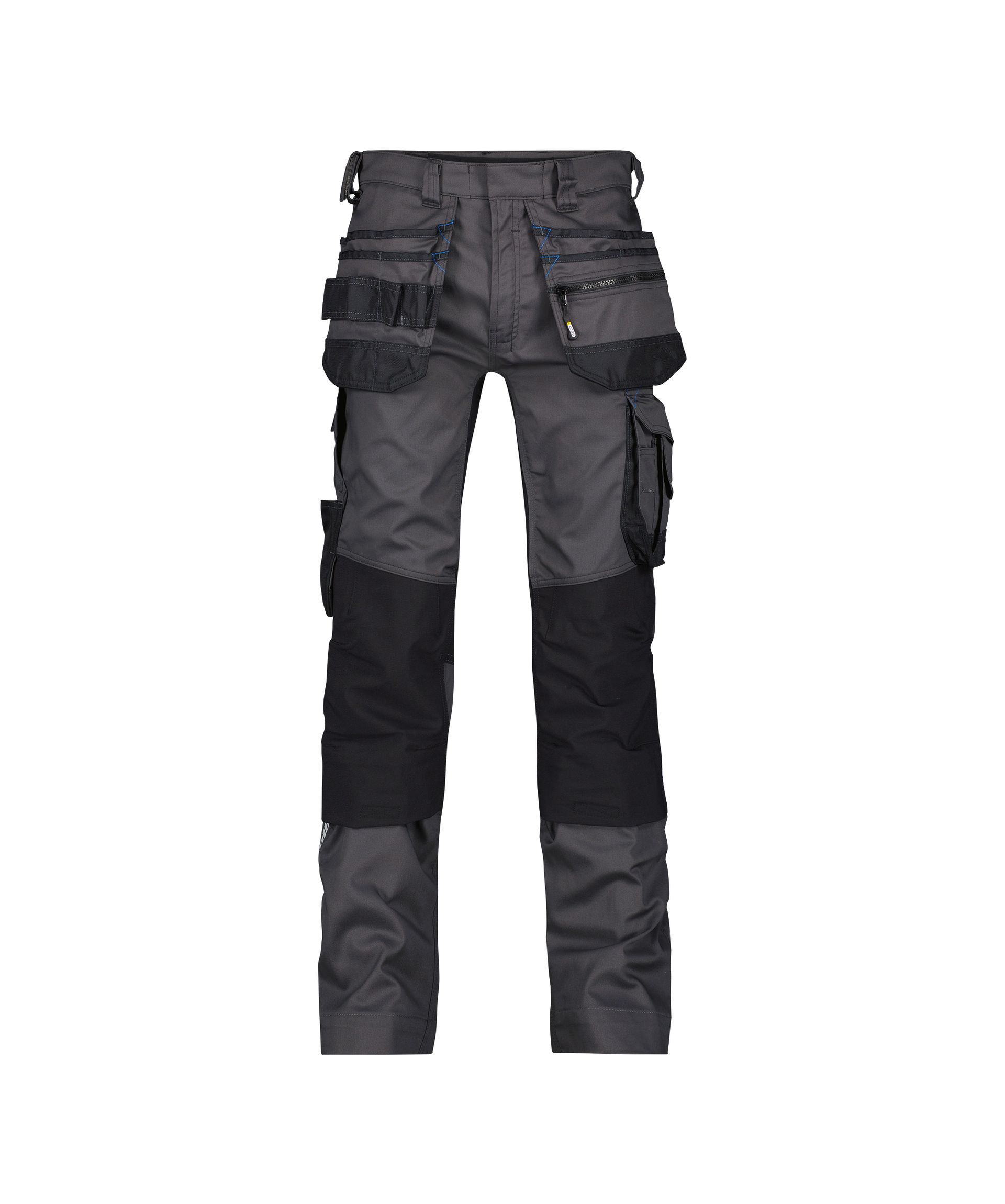 DASSY® FLUX - Stretch-Arbeitshose mit Holstertaschen und Kniepolstertaschen - anthrazitgrau/schwarz, Gr. 54 - lange Beinlänge