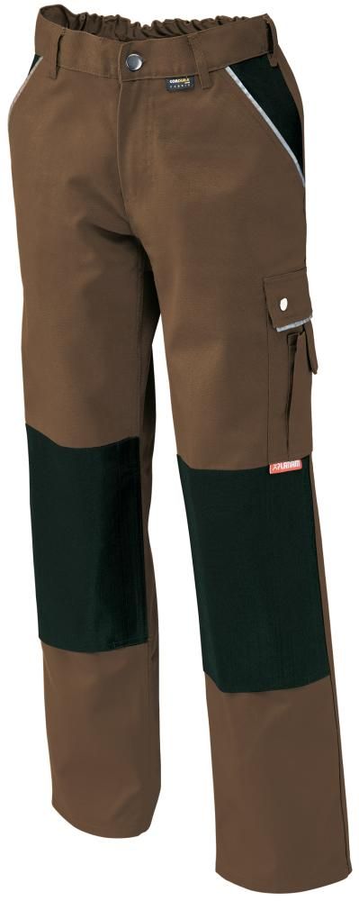 Bundhose,Canvas,320 g/qm,Gr.98,braun/schwarz
