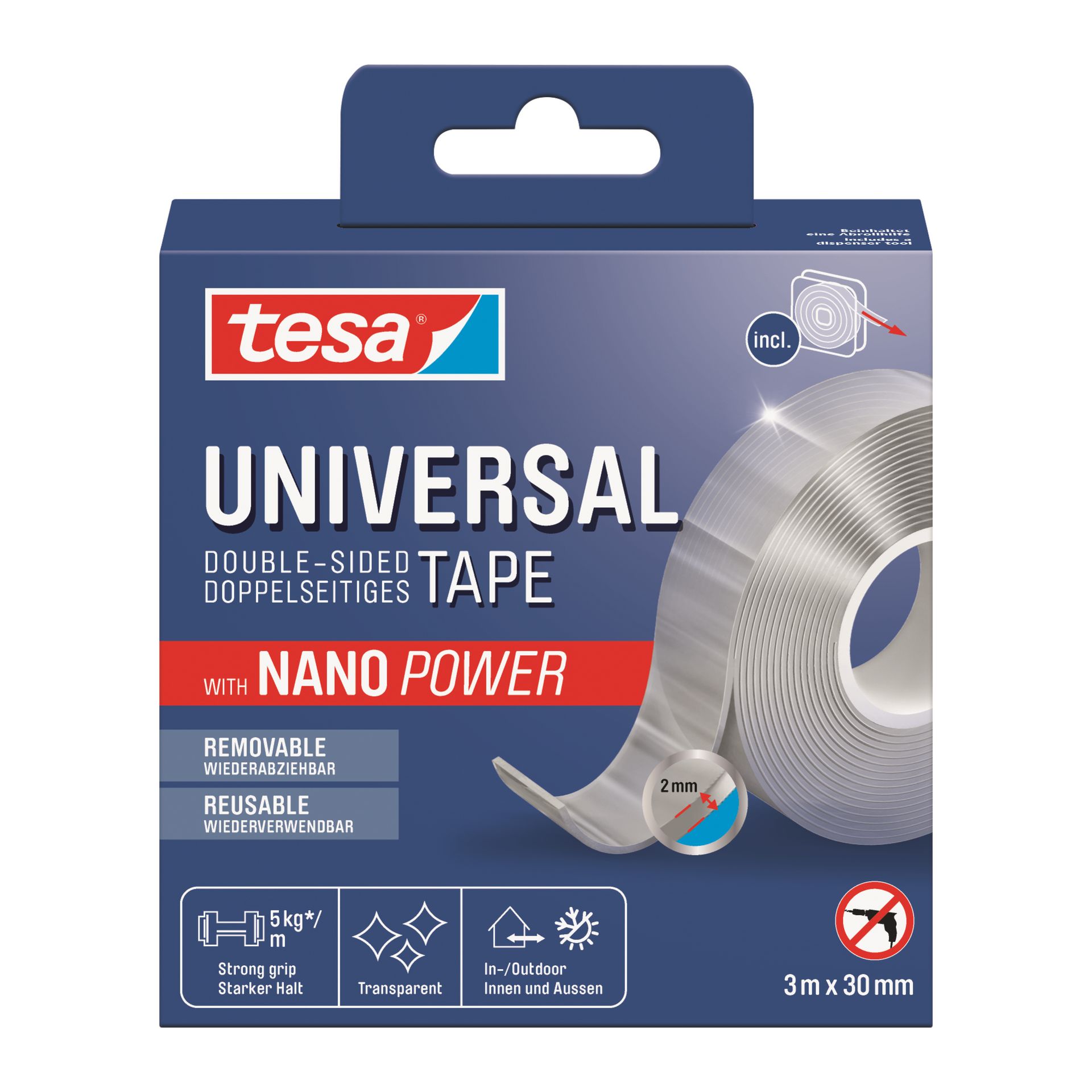 Klebeband Universal nano power 30mmx3m