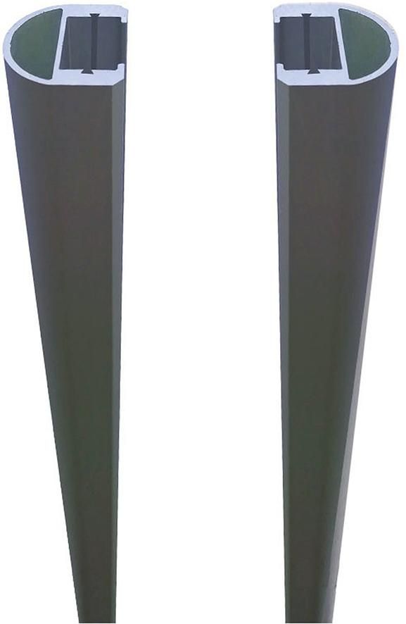RUDE-Systemglas +DichtungUniversalleisten ANTRHZ SET á 2 Leisten, 175 cm, für Steckzaunsysteme