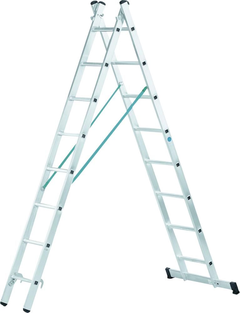 Kombileiter Combimaster Plus X 2x6 Sprossen Leiterlänge max 2,98 m Arbeitshöhe 3,80 m ZARGES