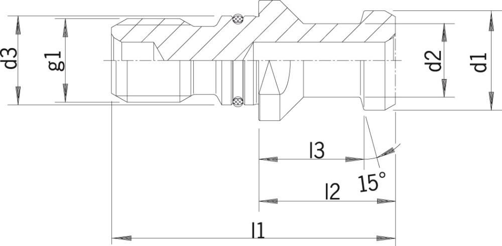 Anzugsbolzen DIN69872 B SK40-M16 abgedichtet HAIMER